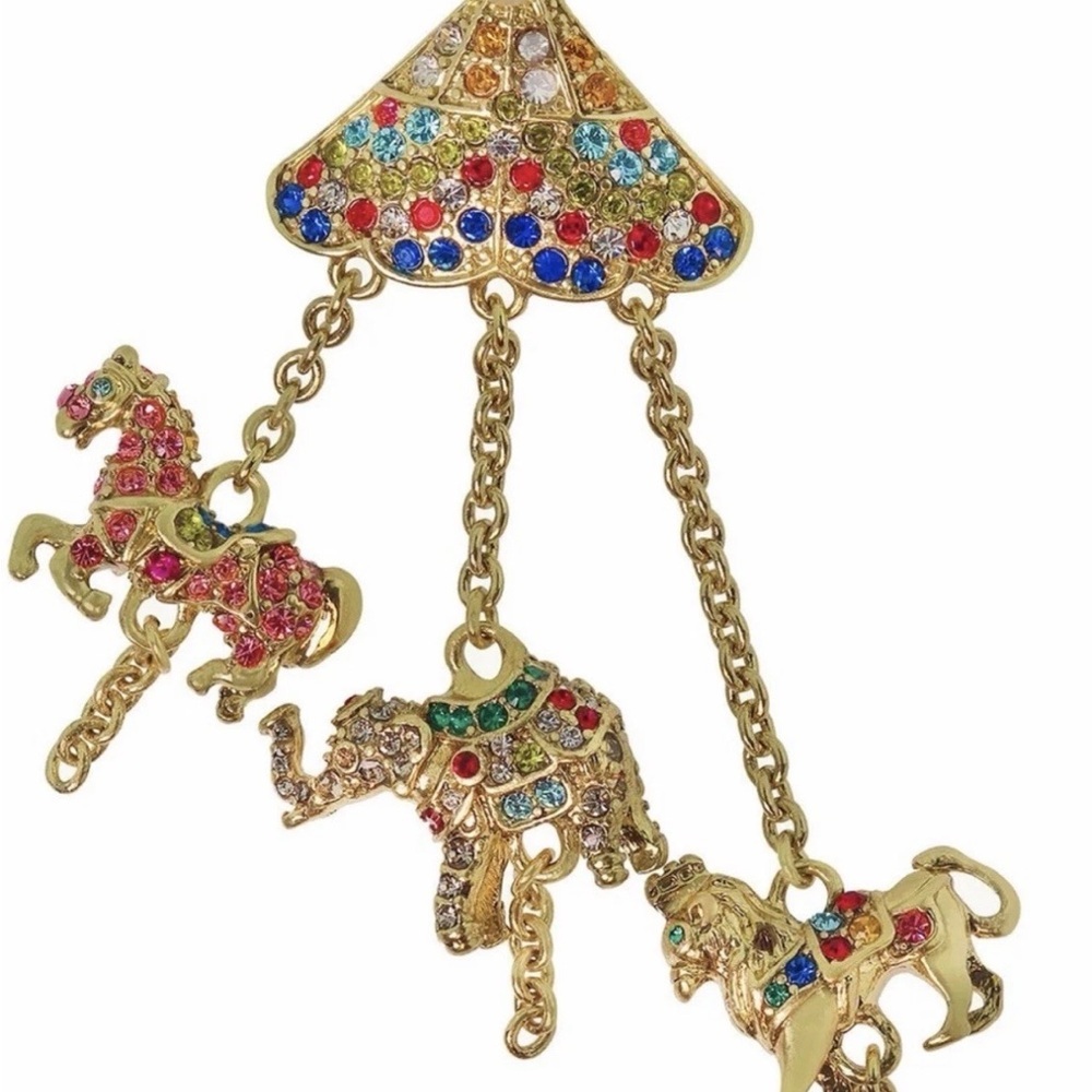 Heidi Daus Colorful Swarovski Crystal Carousel Earrings - Picture 4 of 11